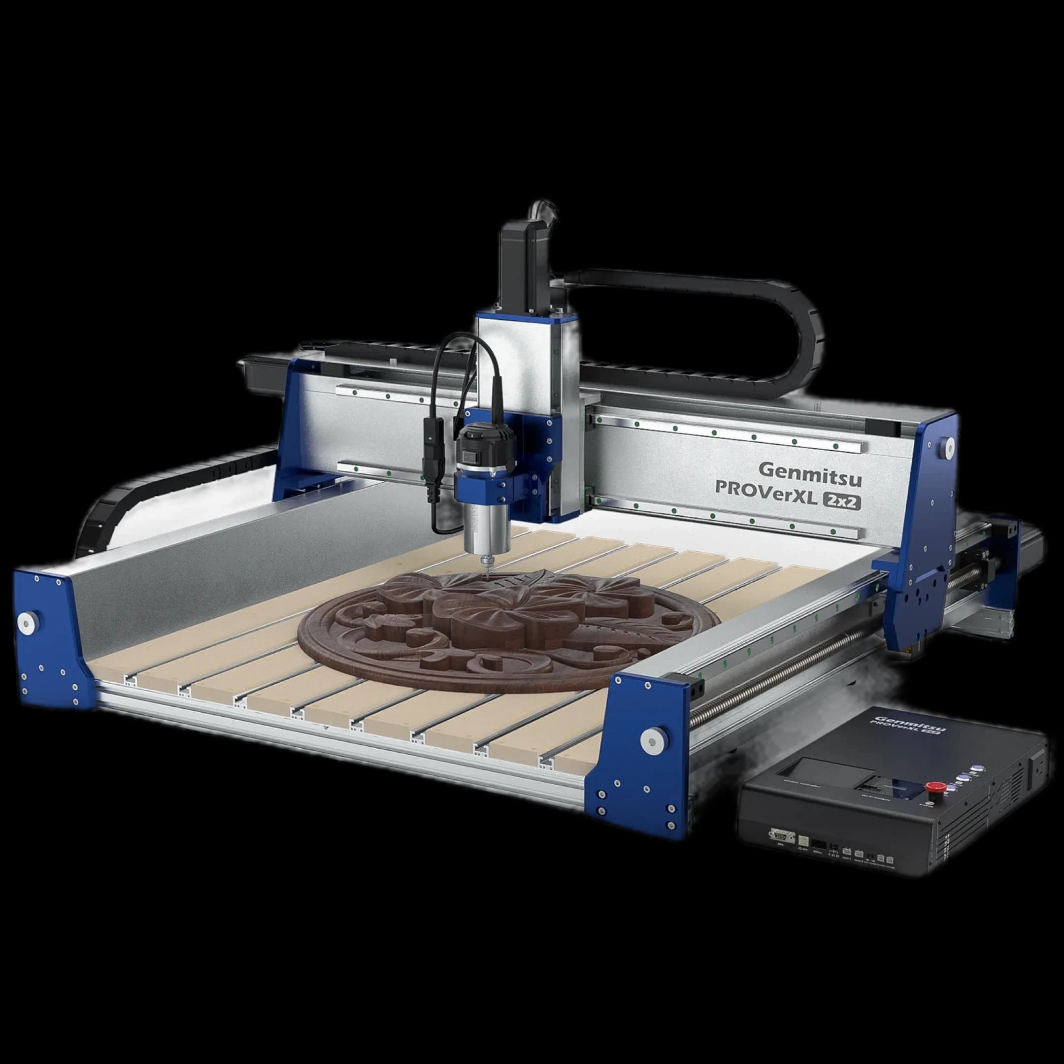 PROVerXL 2X2 CNC Router Machine for Woodworking, 679x679x113mm Work Area, Closed-Loop Motors, GRBL Control, 710W Spindle, Aluminum Frame, Easy Assembly, WiFi & APP Supported