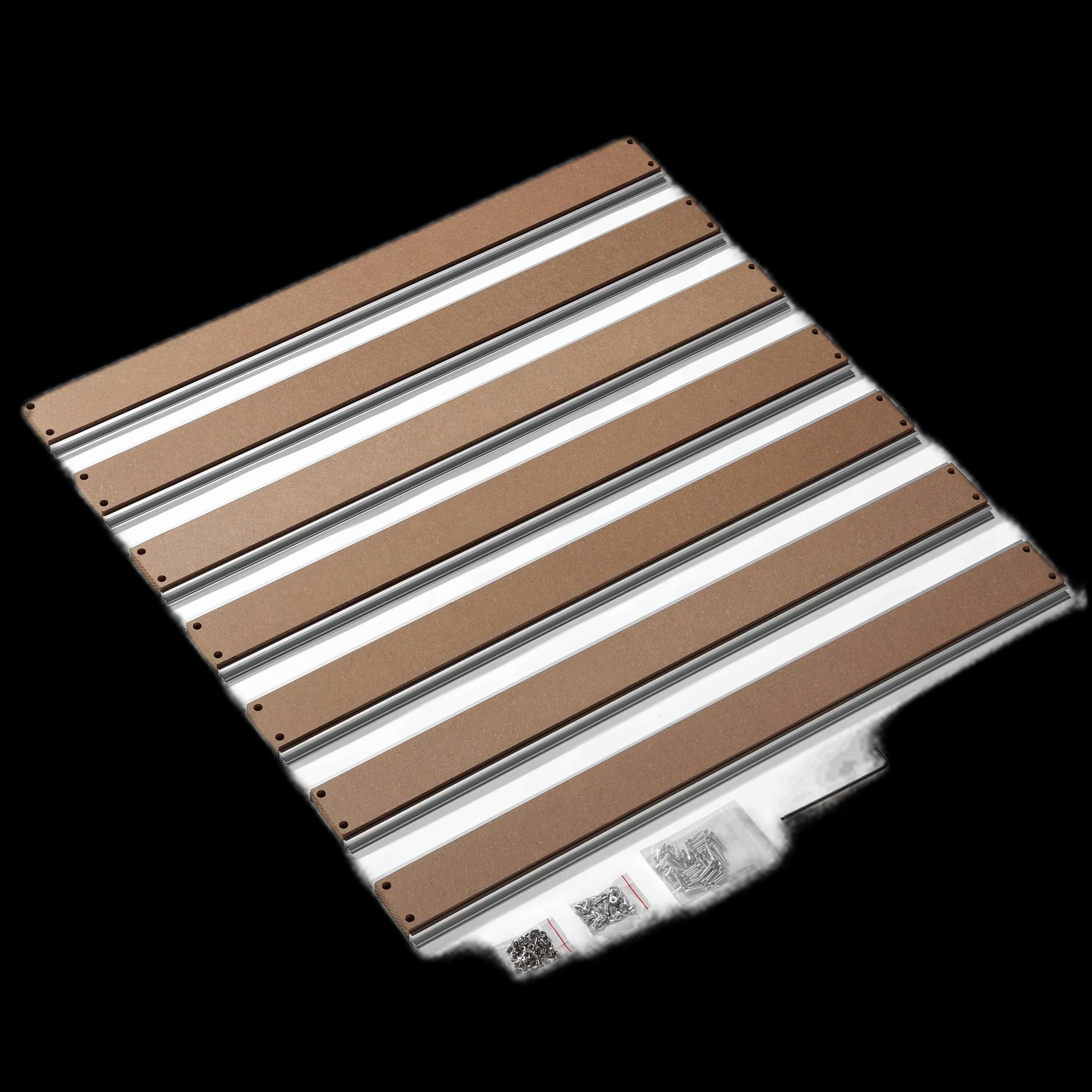 6060 Aluminum & MDF Hybrid Spoilboard for PROVerXL 4030 XY-Axis Extension Kit, T-Track Grid Table